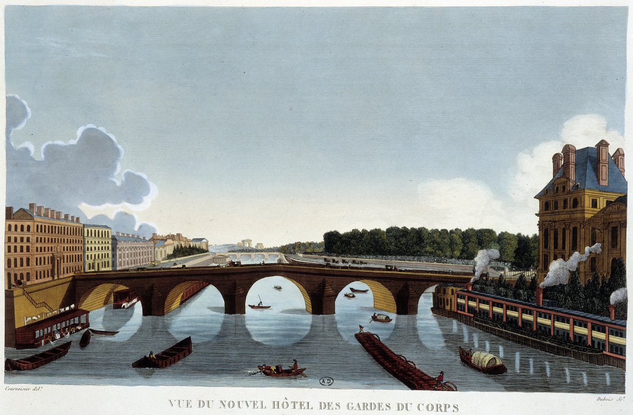 Kraliyet köprüsü ve korumaların yeni oteli - Paris by Courvoisier by Henri Courvoisier Voisin