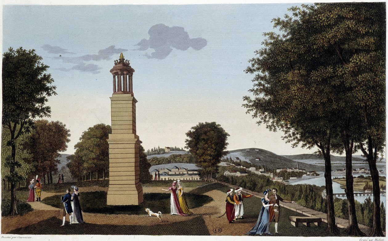 St Cloud ve çevresinin görünümü - Courvoisier tarafından “” Vues de Paris”te by Henri Courvoisier Voisin