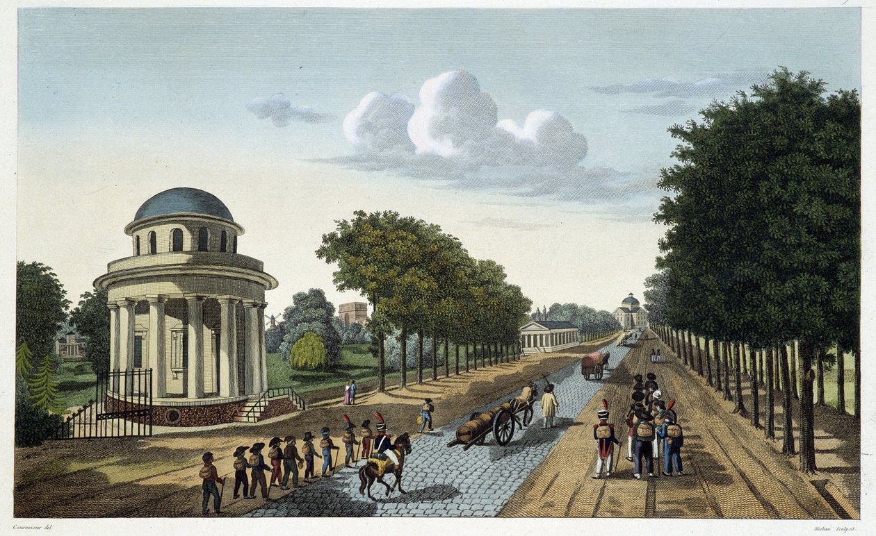 Monceau bahçesinin görünümü - Courvoisier tarafından “” Paris Manzaraları ””nda by Henri Courvoisier Voisin