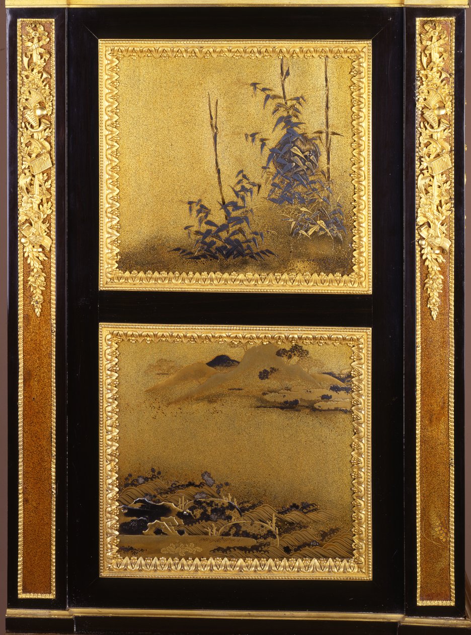 Louis XVI tarzında ormolu monteli bir sekreter (ormolu & lake) (detay 362838) by Henri Dasson