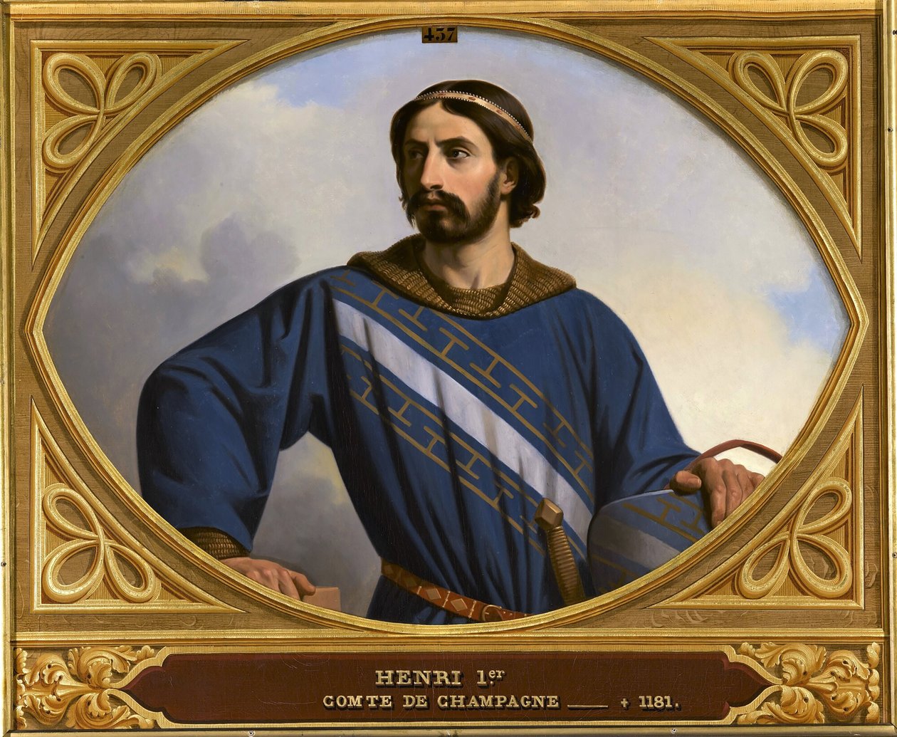 Şampanyalı Kont Henry I 1127-1181, Liberal olarak anılır, 1844. by Henri Decaisne