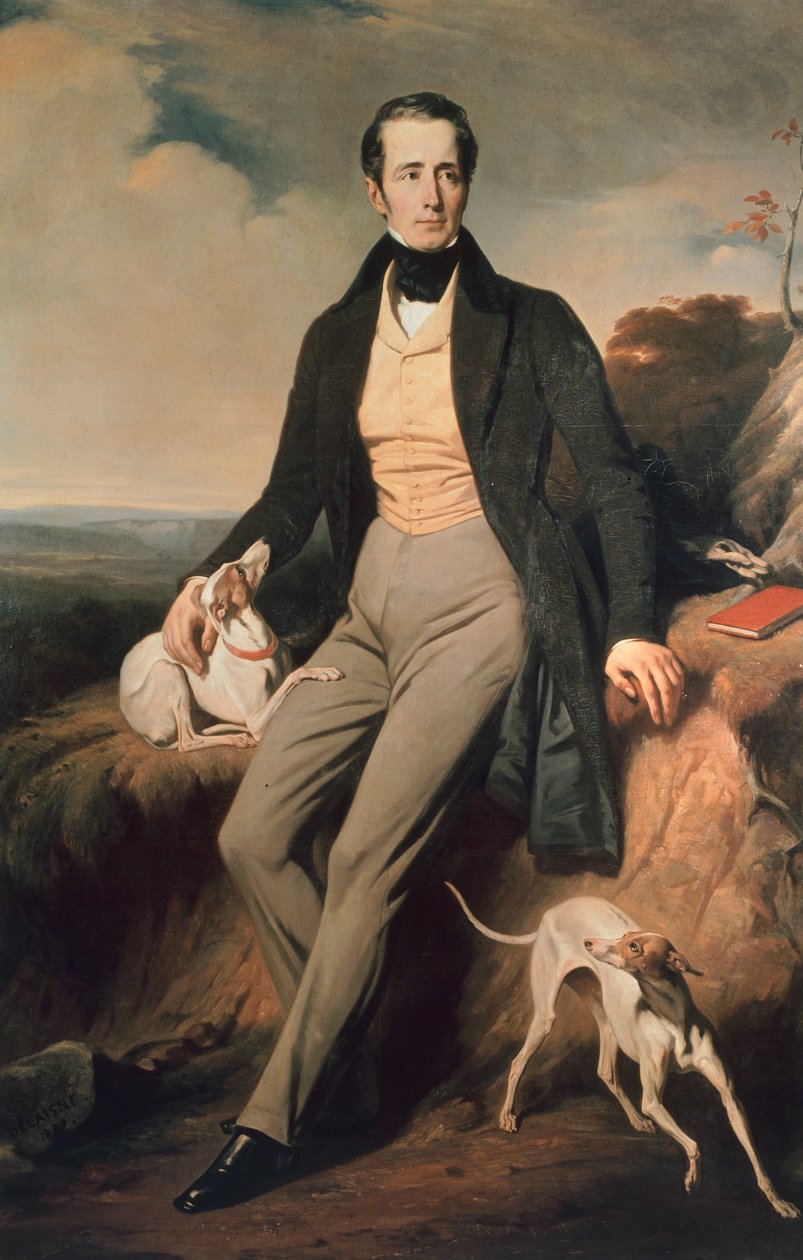 Alphonse de Lamartine'in Portresi by Henri Decaisne