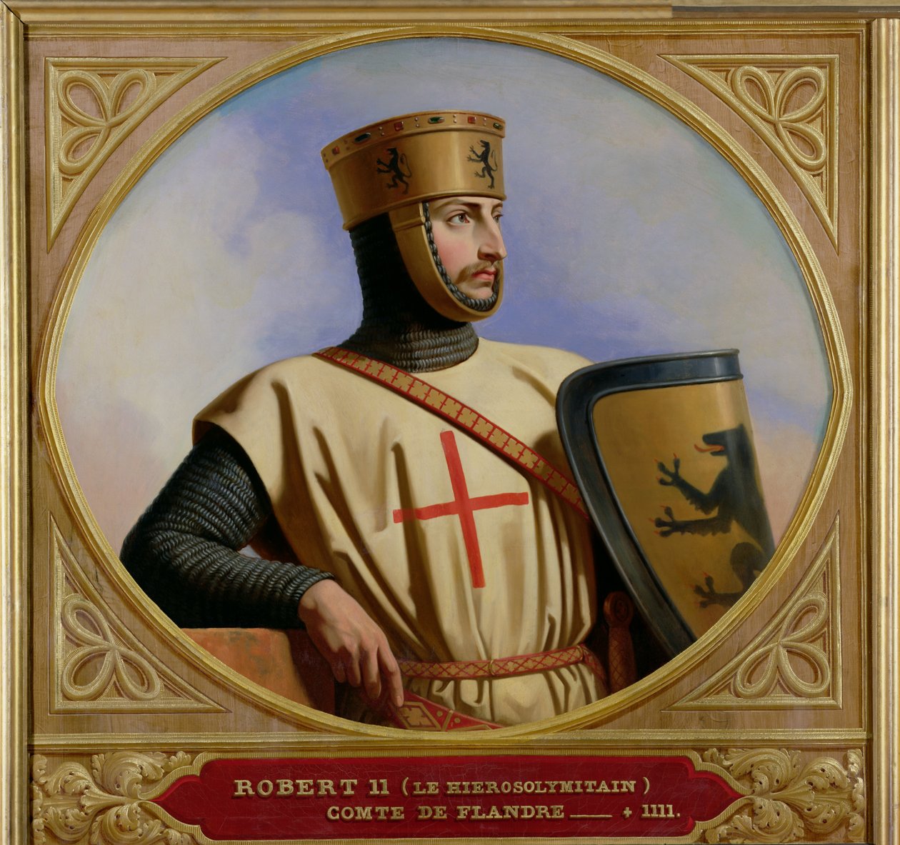 Robert le Hierosolymitain 2, Flanders Kontu (d.1111) 1843 by Henri Decaisne