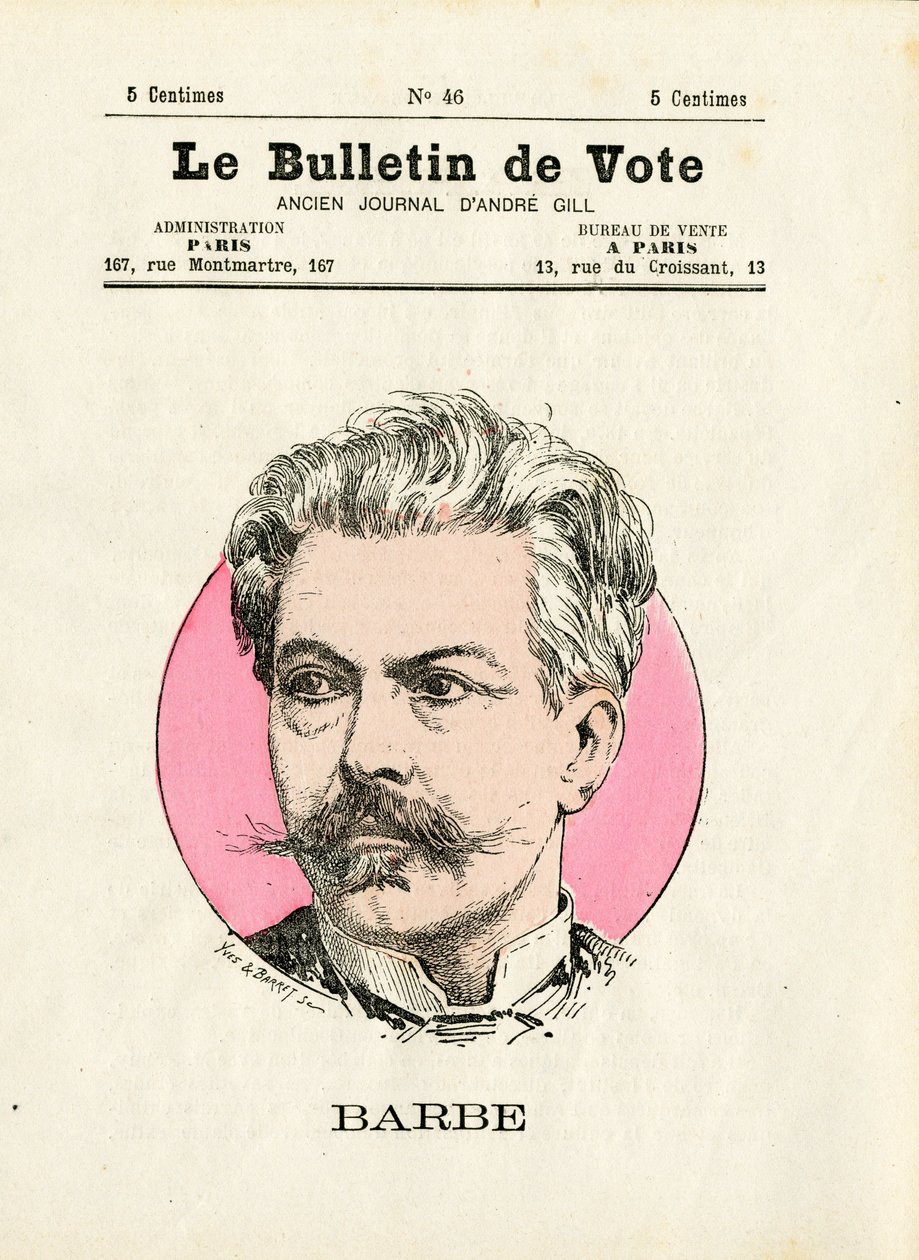 Oy pusulası 2. seri, Renklerde Hiciv: Sakal - Henri Demare tarafından yapılan illüstrasyon (1846-1888) by Henri Demare