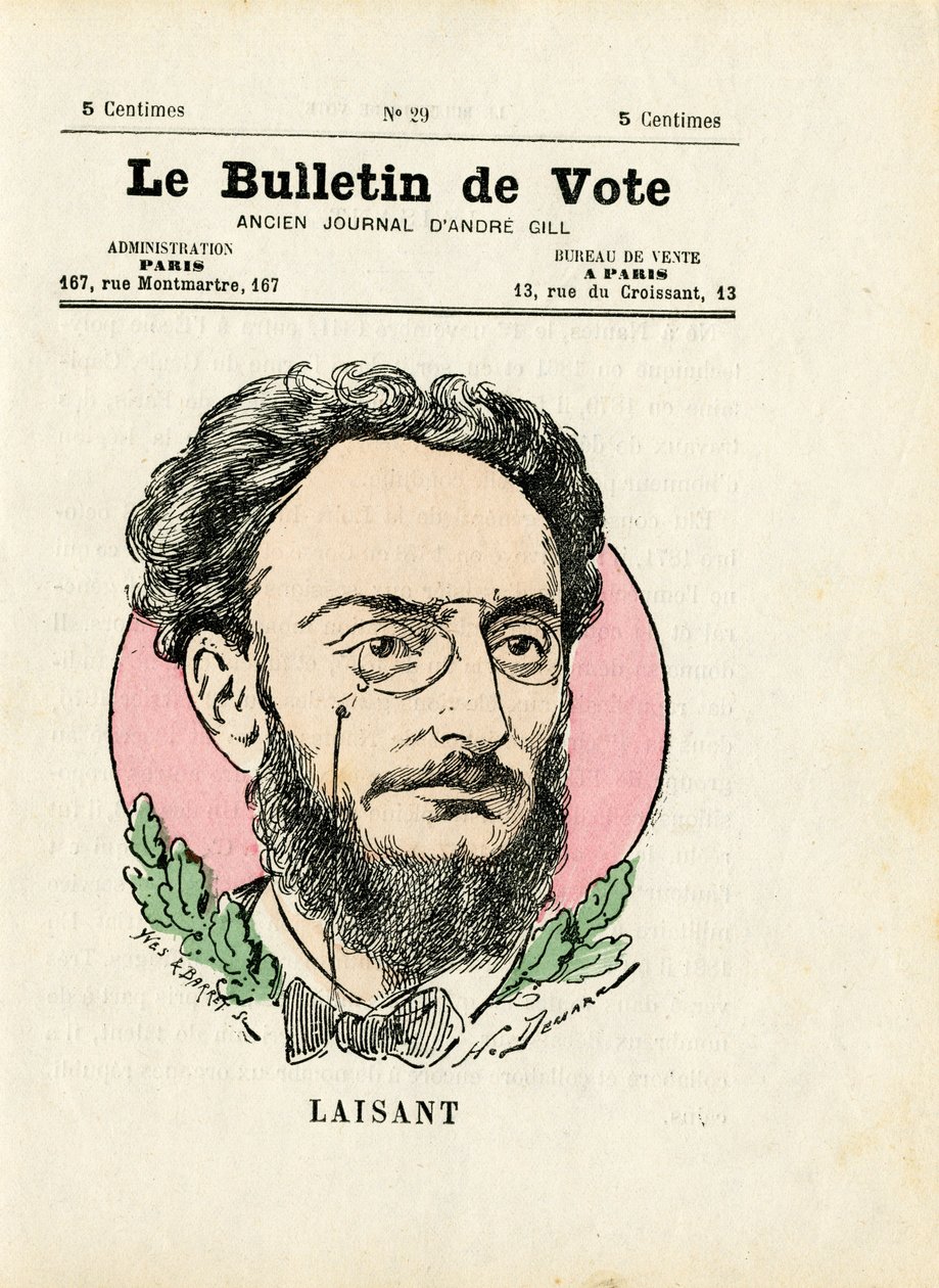 Oy pusulası 2. seri, Renklerde Hiciv: Ange Bırakmak - Henri Demare tarafından yapılan illüstrasyon (1846-1888) by Henri Demare