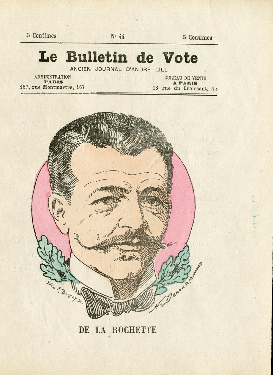 Oy pusulası 2. seri, Renkli Hiciv: De la Rochette - Henri Demare tarafından yapılan illüstrasyon (1846-1888) by Henri Demare