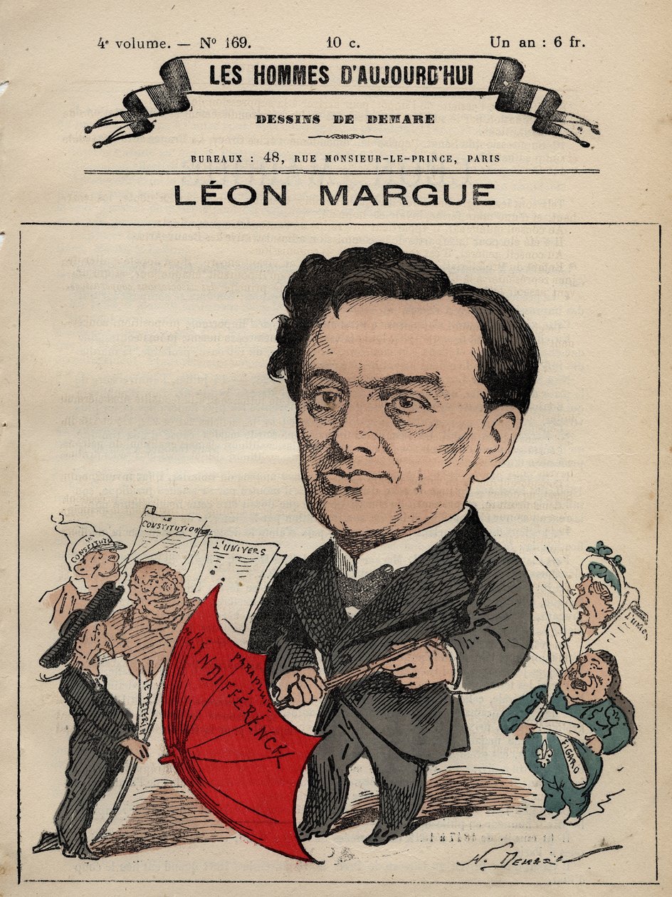 Guillaume Leon Margue 1828-1888 karikatürü - 