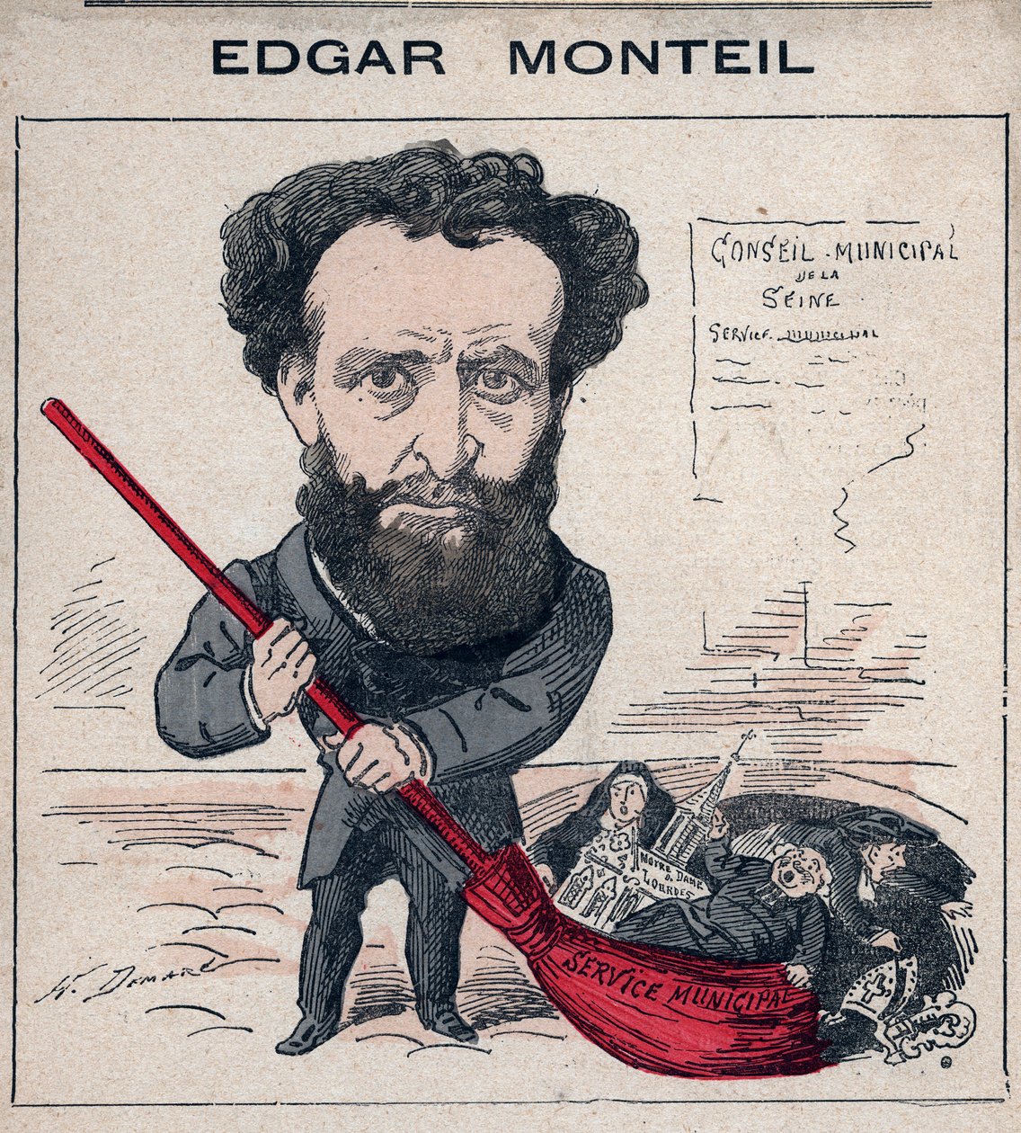 Edgar Monteil (1845-1926) Fransız Yazar, Mason - Henri Demare