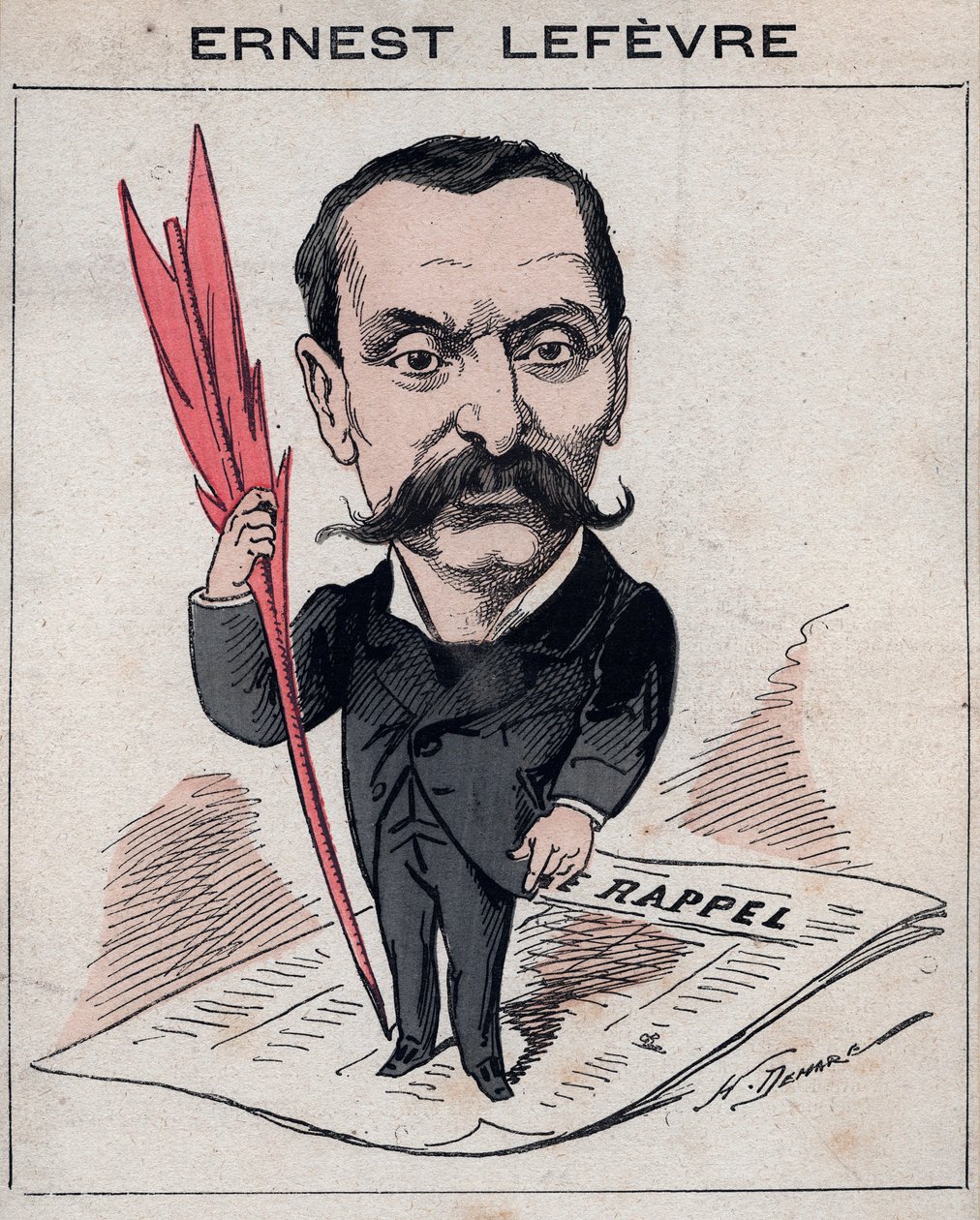 Francois Ernest Lefevre (1833 -1889), Conseil belediyesinin avukat ve politikacı başkanı ve Paris milletvekili - Henri Demare