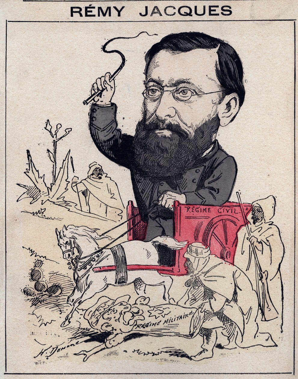 Remy Jacques, eski Cezayir Senatörü (Oran) - Karikatür Henri Demare tarafından “Les Hommes d