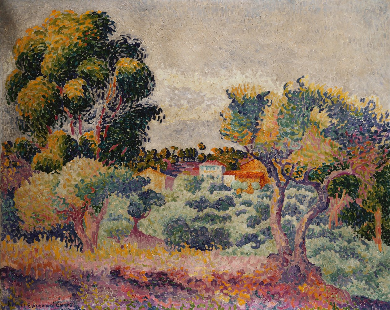 Okaliptüs ve Zeytinlik by Henri Edmond Cross