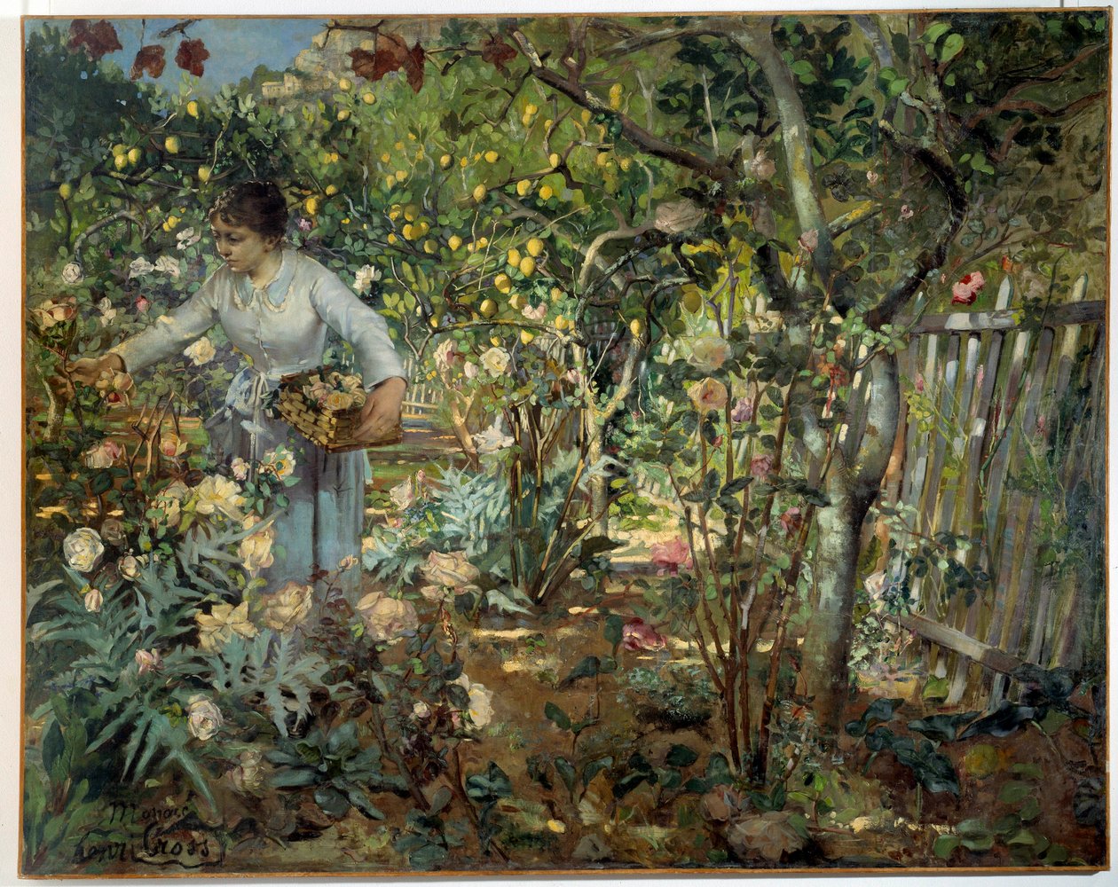 Monako'da Gül Bahçesi Çapraz Henri Delacroix Dit Cross (Henri Edmond Cross) (1856-1910) by Henri Edmond Cross