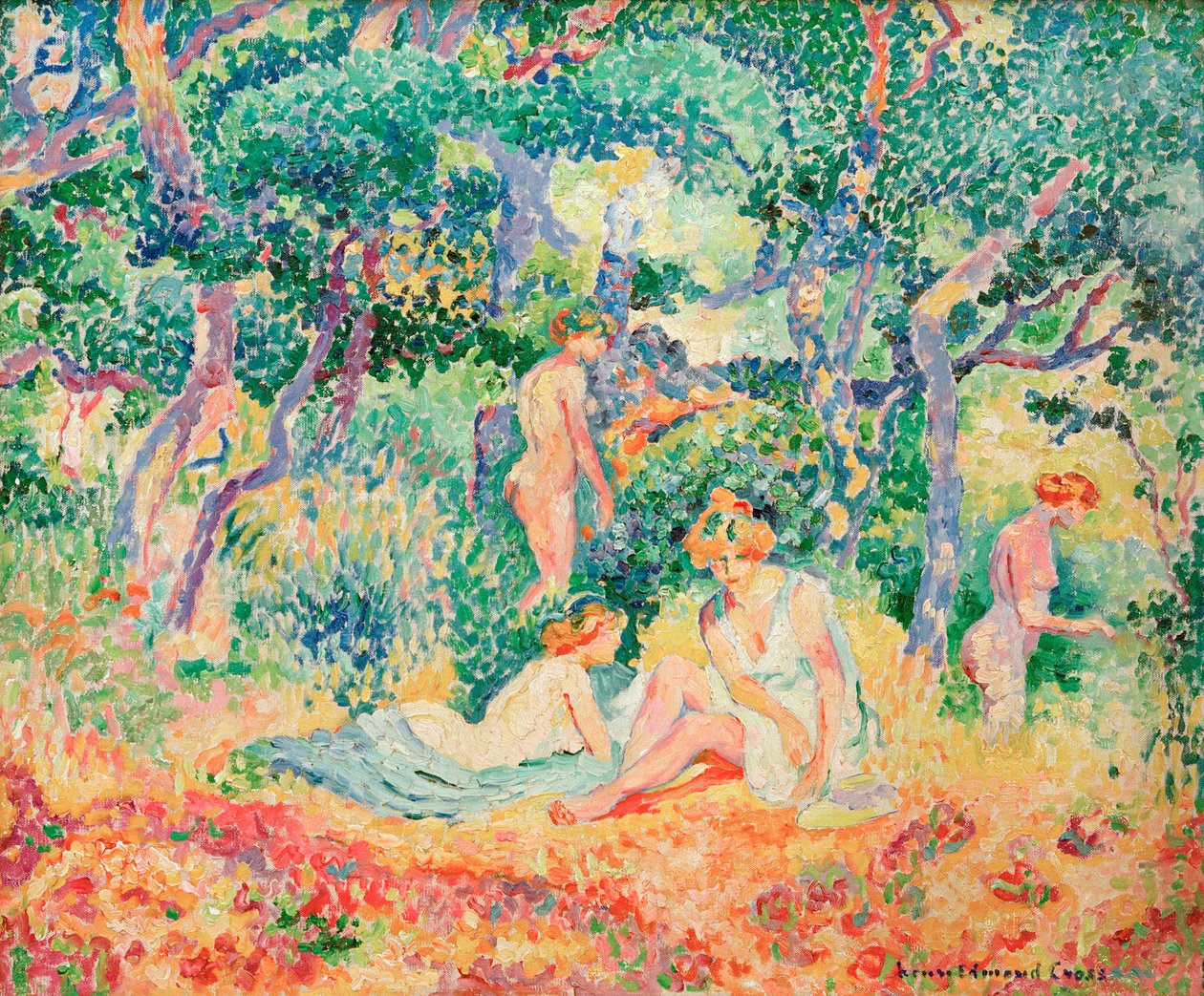 Le Bois veya Nu sous bois, 1906-1907. by Henri Edmond Cross