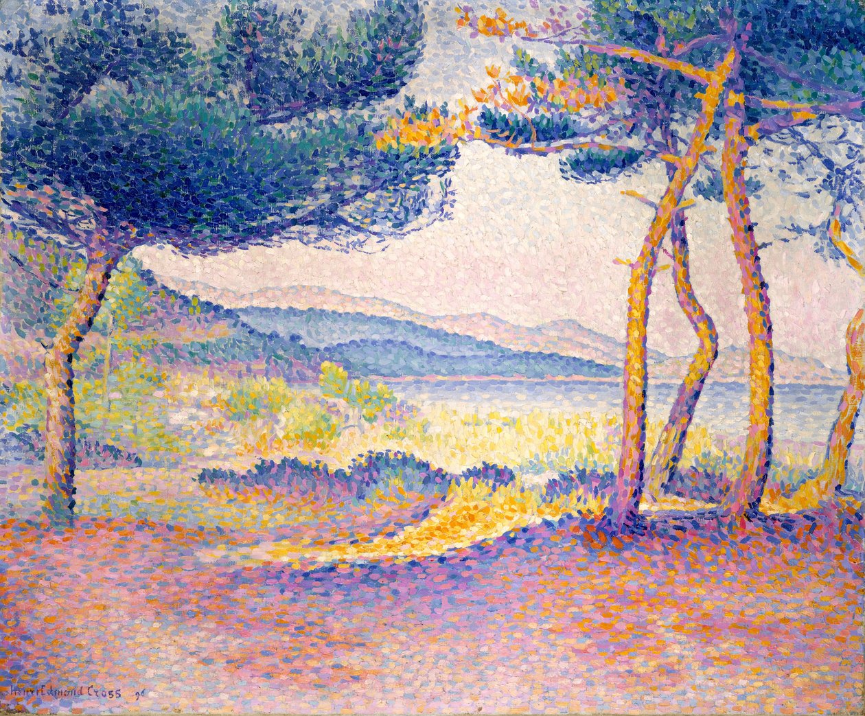 Sahil Boyunca Çamlar, 1896. by Henri Edmond Cross
