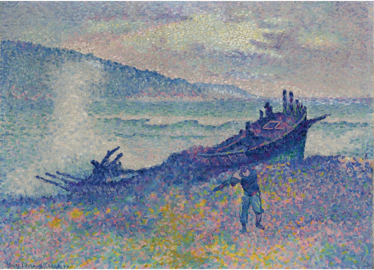 gemi enkazı, 1899 by Henri Edmond Cross