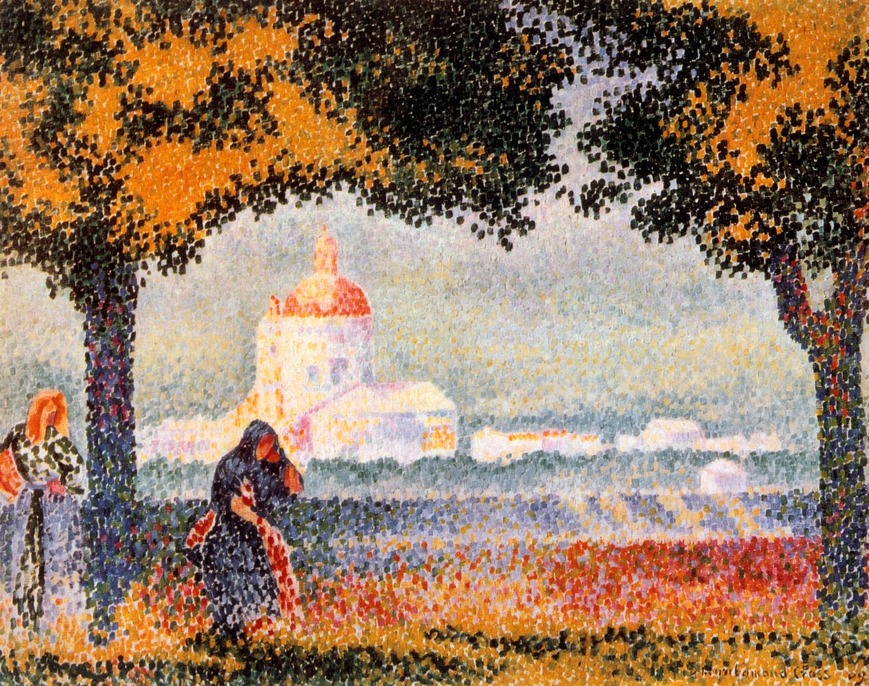 Assisi yakınlarındaki Santa Maria degli Angeli Kilisesi, 1909 by Henri Edmond Cross