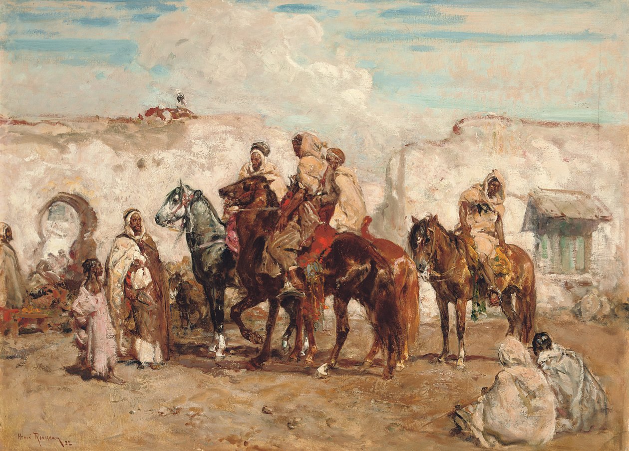 İstihbarat: Arap Köyü Sokağı; Bilgi: Arap köyü caddesi by Henri Emilien Rousseau