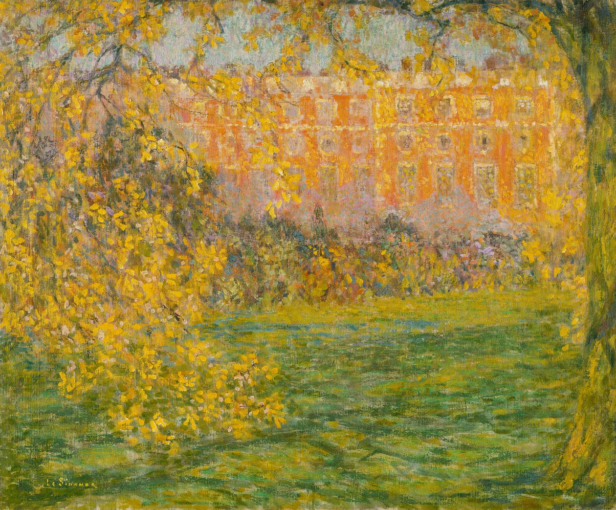 Sonbahar, Hampton Mahkemesi; Automne, Hampton Mahkemesi by Henri Eugene Augustin Le Sidaner