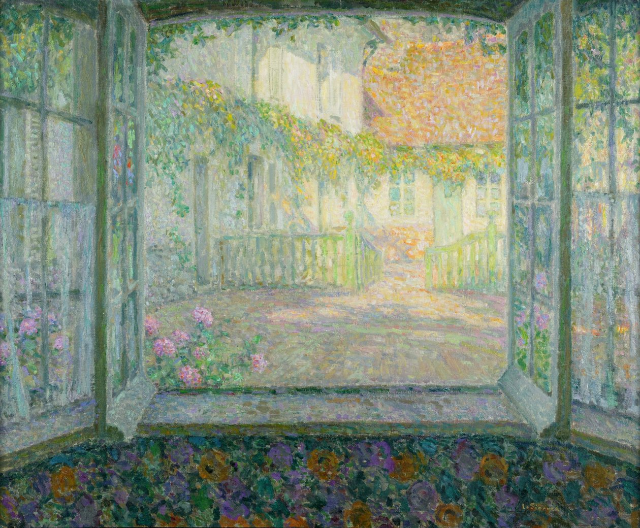 Pencereden Avlu by Henri Eugene Augustin Le Sidaner