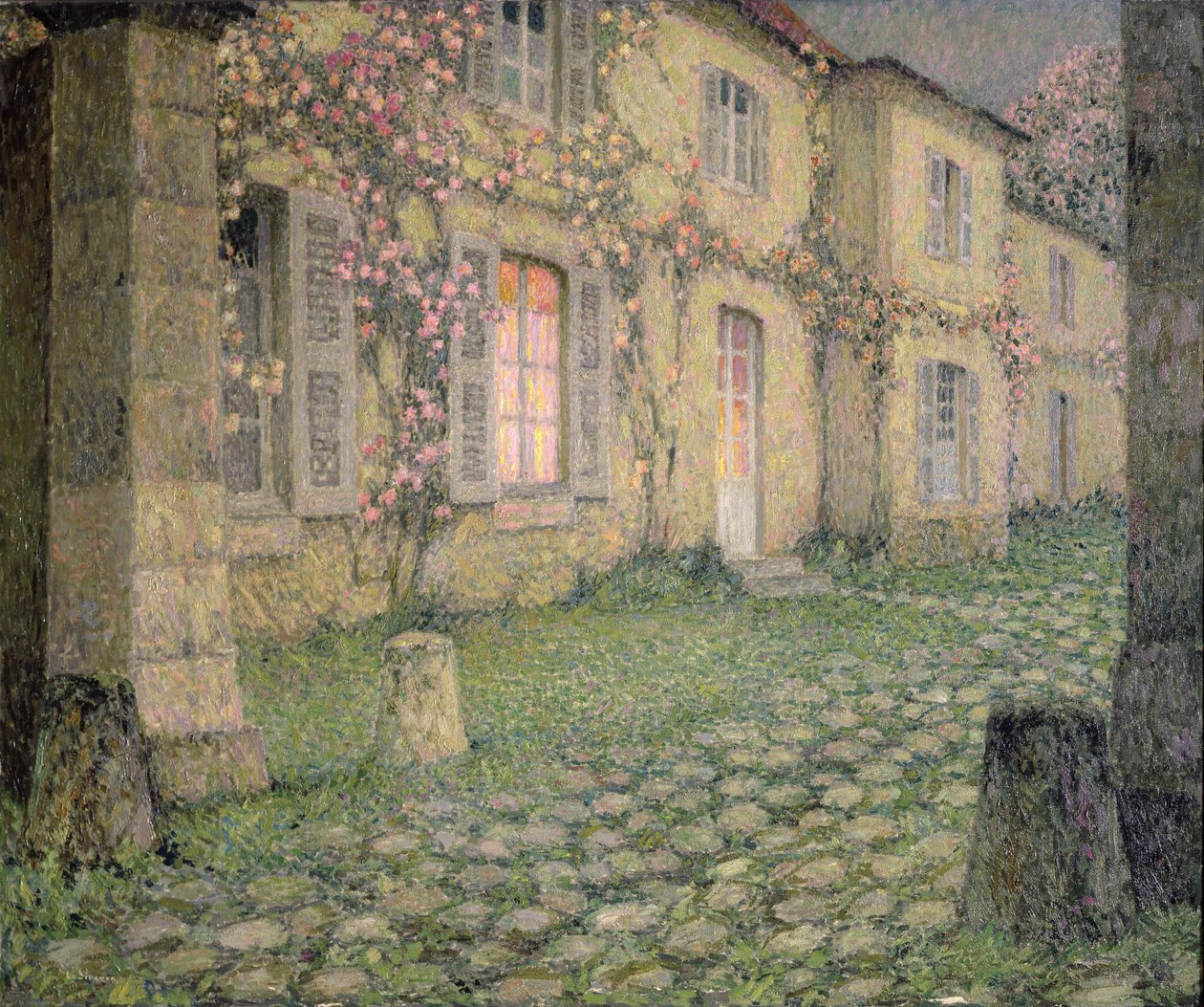 Alacakaranlıkta Güllü Ev, 1928 dolayları by Henri Eugene Augustin Le Sidaner