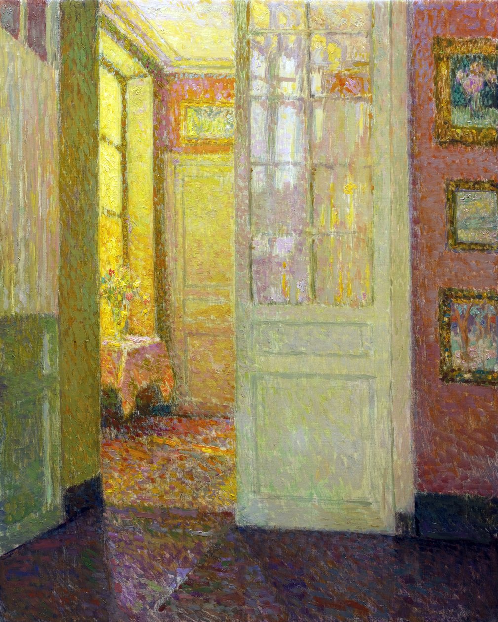 İç mekan. Pencere Işığı - Boyama Henri Le Sidaner (1862-1939) by Henri Eugene Augustin Le Sidaner