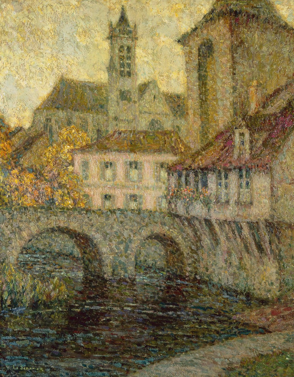 Porte de Bourgogne, Moret by Henri Eugene Augustin Le Sidaner