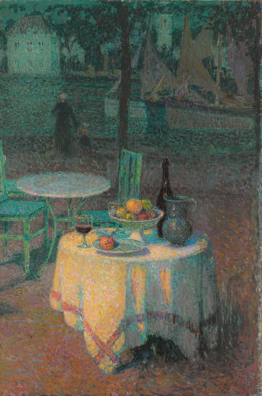 Liman Kafe; Cafe du Port by Henri Eugene Augustin Le Sidaner