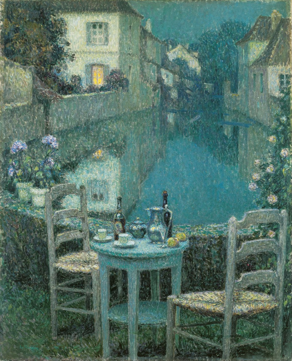 Akşam Alacakaranlığında Küçük Masa by Henri Eugene Augustin Le Sidaner