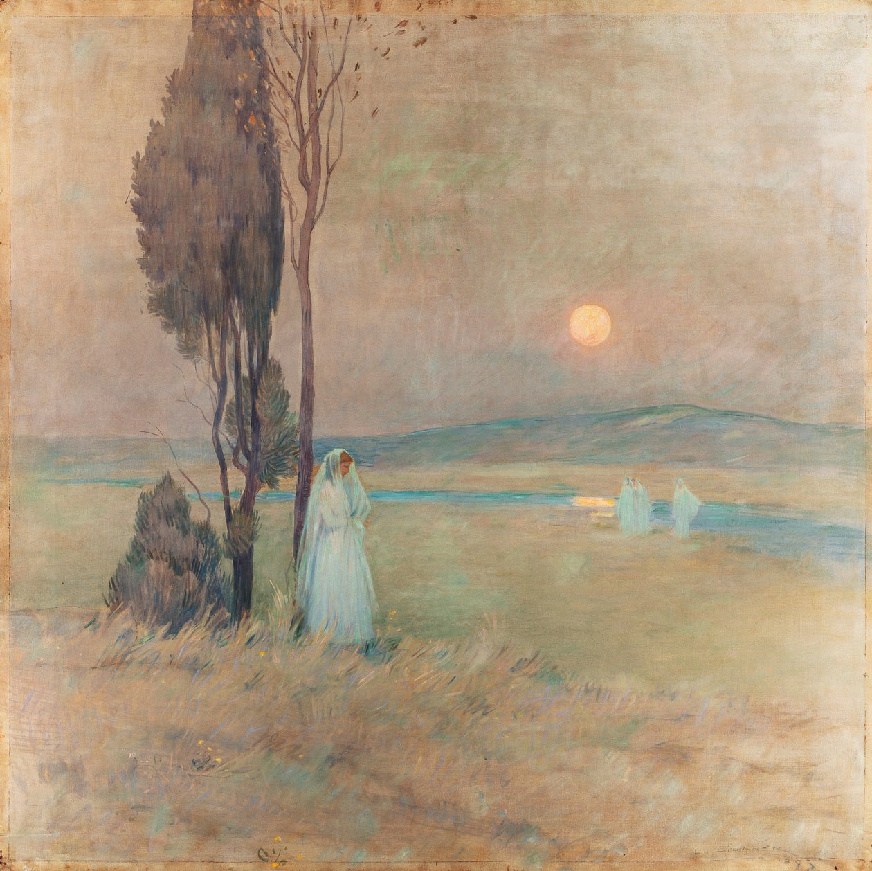 komünyon by Henri Eugene Augustin Le Sidaner