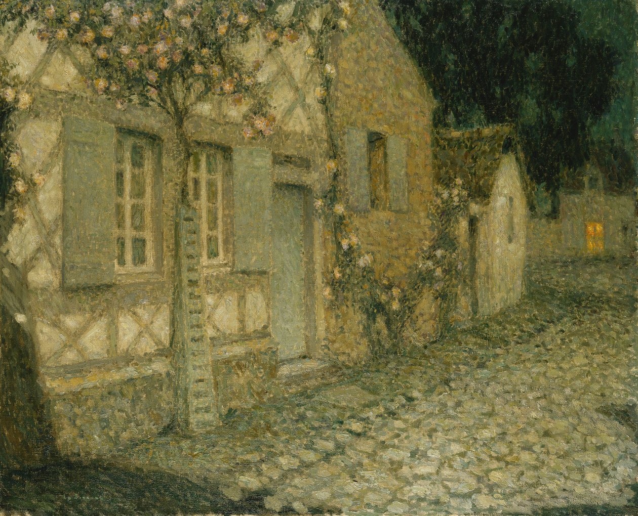 Ay Işığında Bahçıvan Evi, Gerberoy; Ayışığı Bahçıvan Evi, Gerberoy by Henri Eugene Augustin Le Sidaner