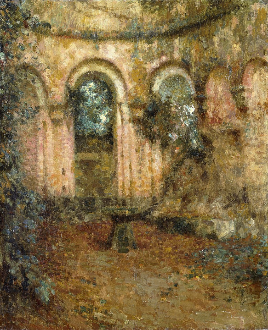 Kale Gerekçesi; Le Cour du Chateau by Henri Eugene Augustin Le Sidaner