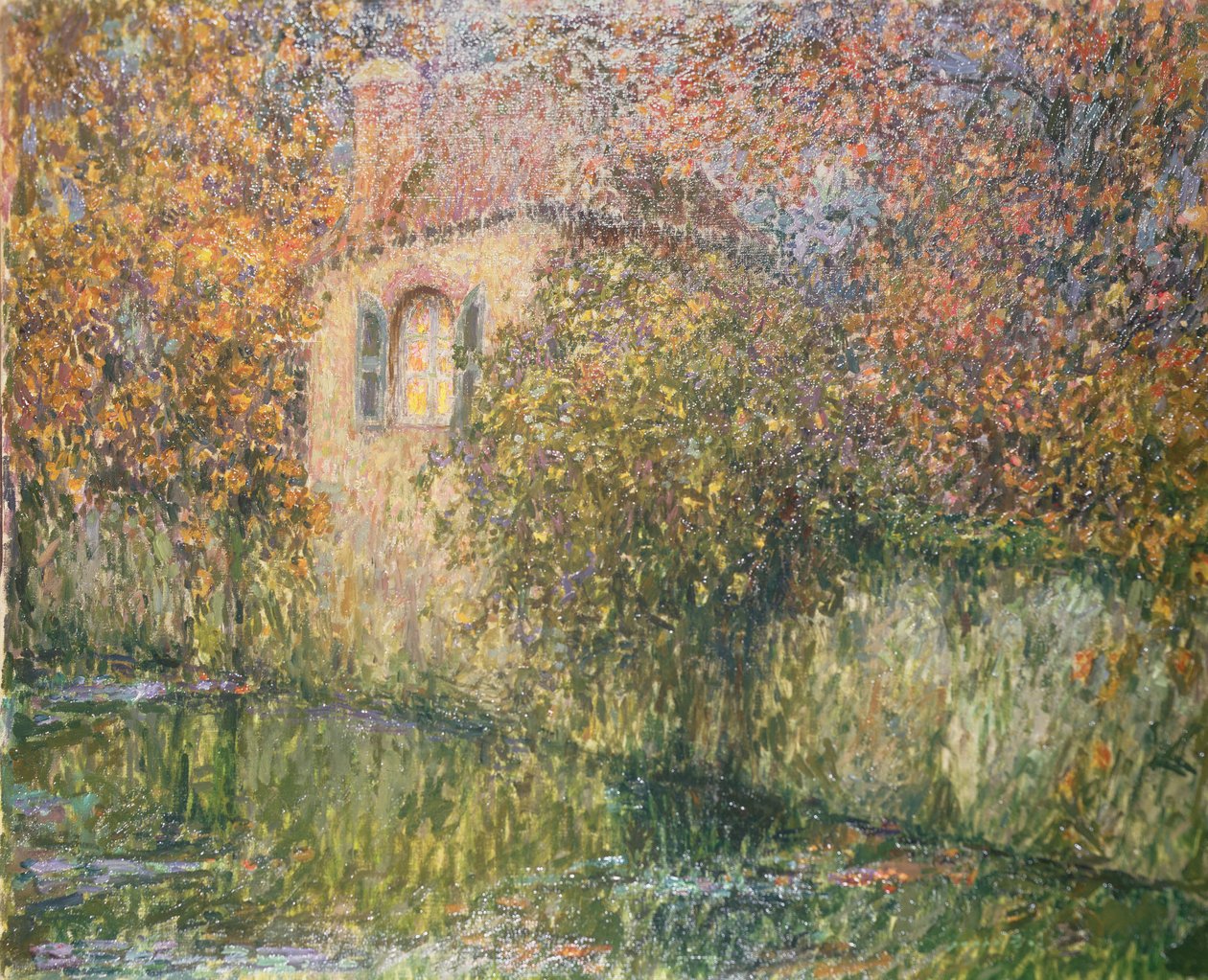 Nehir kenarındaki ev by Henri Eugene Augustin Le Sidaner