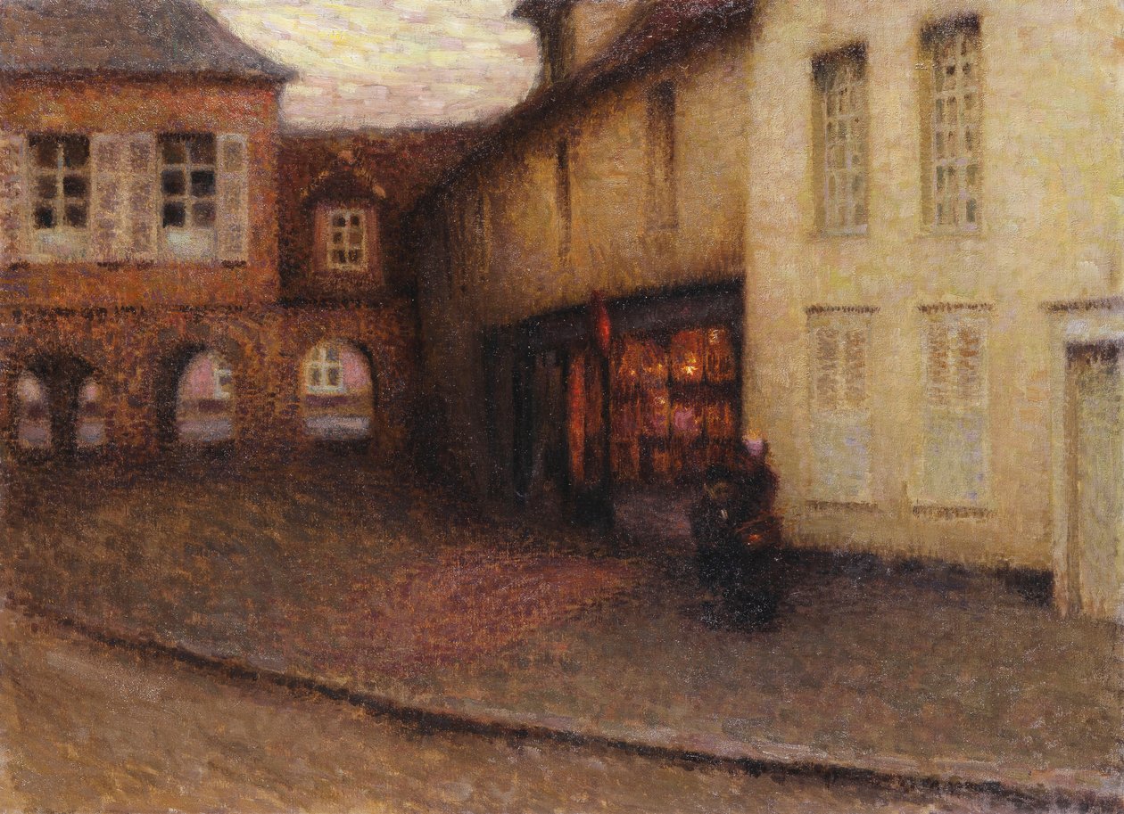 Küçük Dükkan, Gerberoy; La Petit Boutique, Gerberoy, c.1906 (tuval üzerine yağlı boya) by Henri Eugene Augustin Le Sidaner