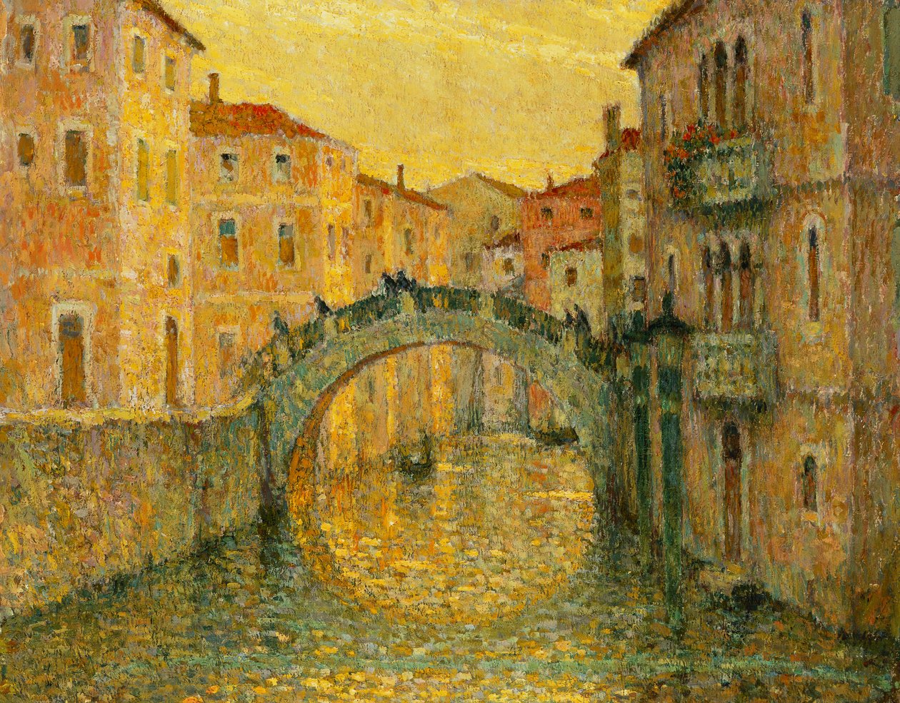 Sabah Güneşi, Venedik; Sabah, Güneş, Venedik by Henri Eugene Augustin Le Sidaner