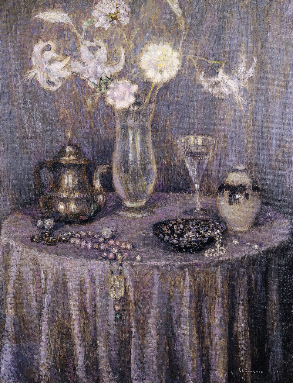 Masa, Gri Uyum; La Table, Harmonie Grise by Henri Eugene Augustin Le Sidaner