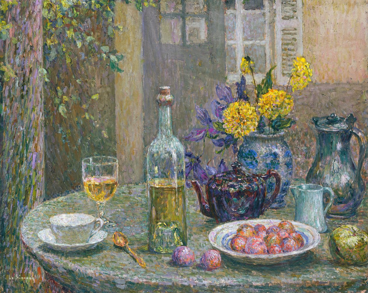 Sarı Yıldızçiçekleri; Les Dahlias Jaunes by Henri Eugene Augustin Le Sidaner