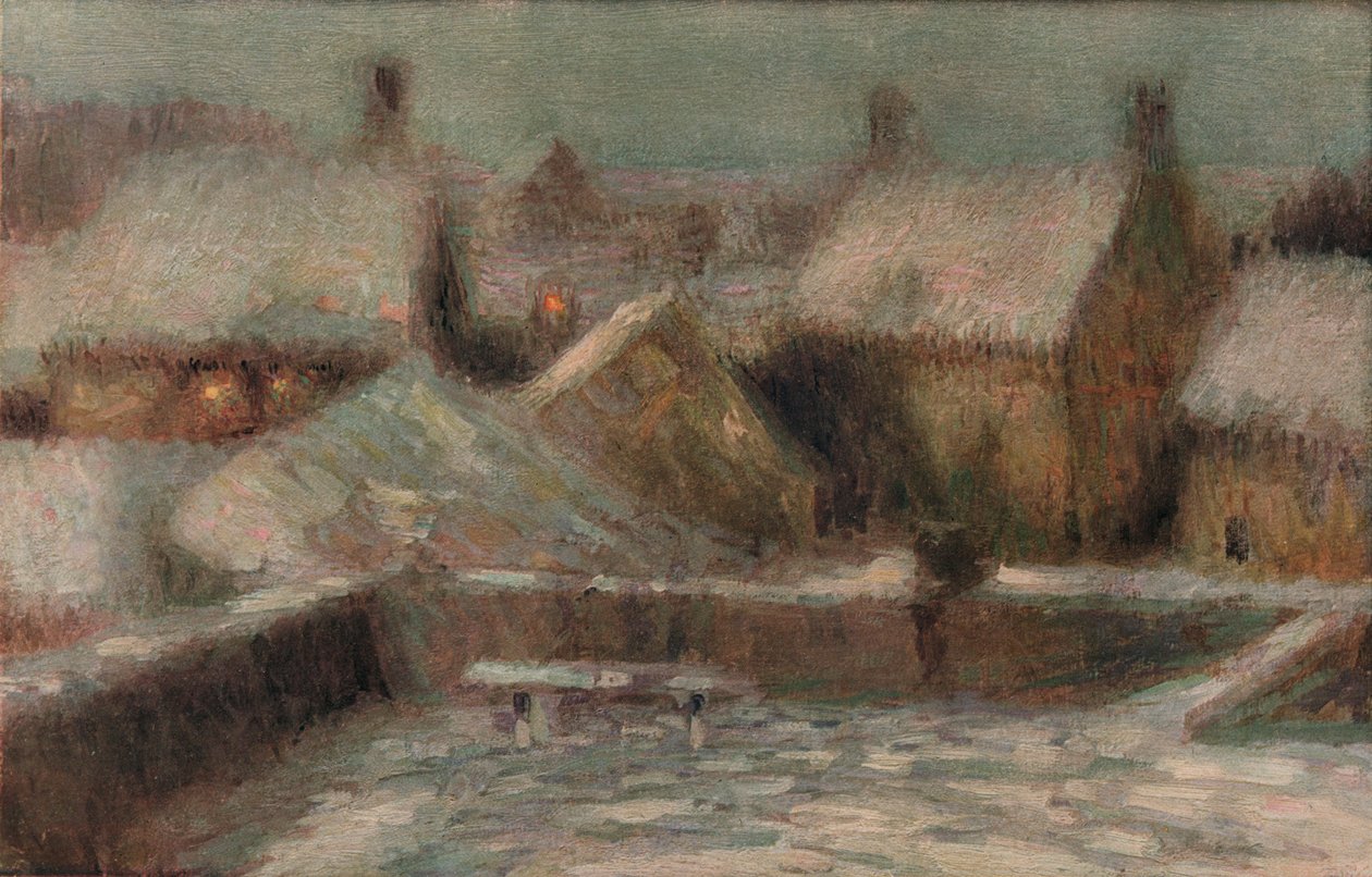 Kar Sahnesi Akşam, c1901 by Henri Eugene Le Sidaner
