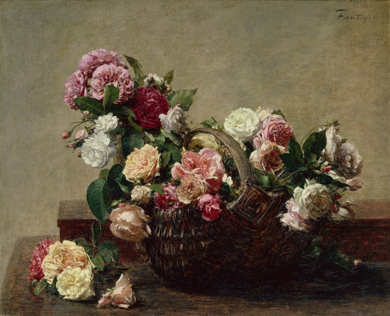 Gül Sepeti by Ignace Henri Jean Fantin Latour