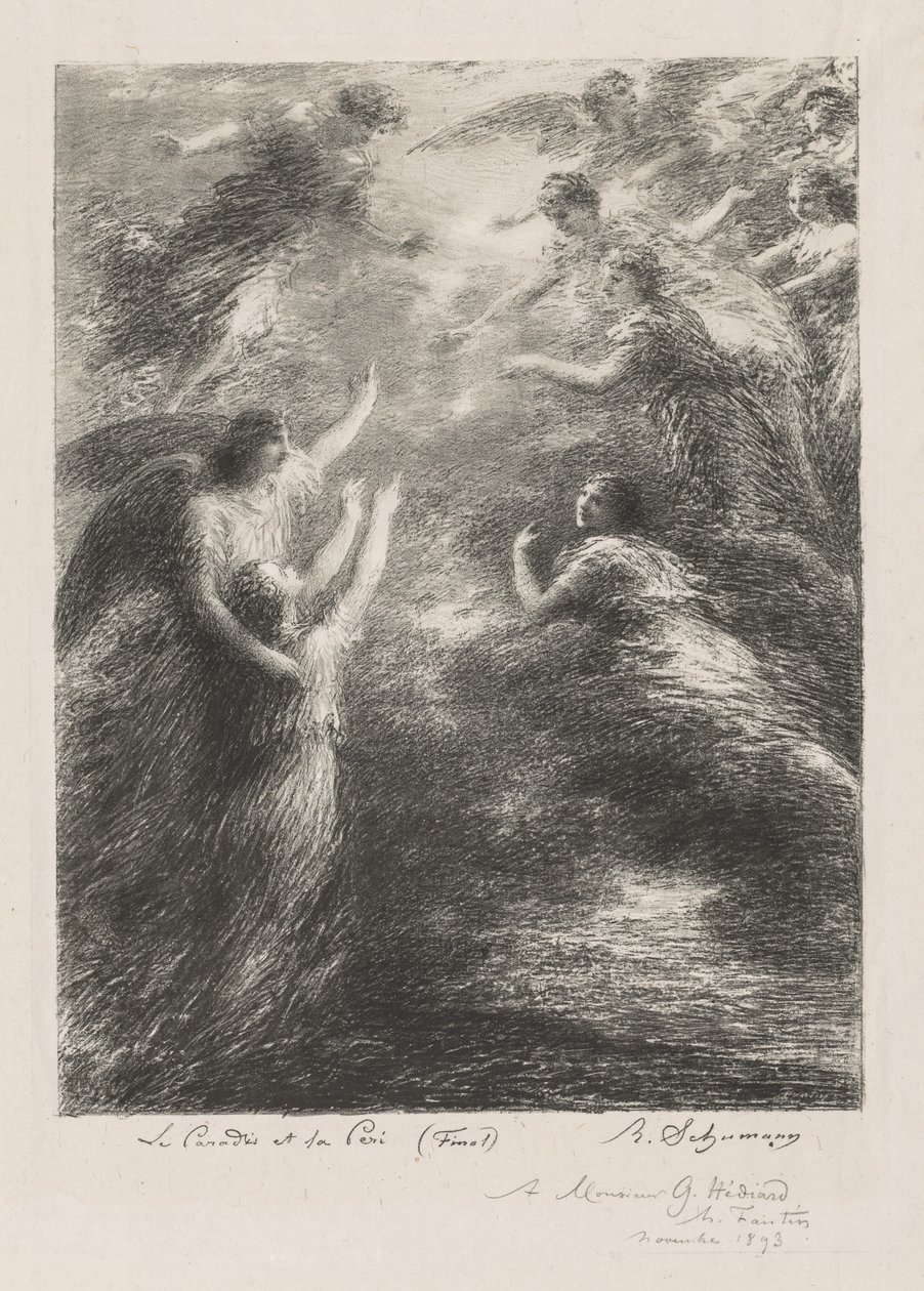 Cennet ve Peri by Henri Fantin Latour