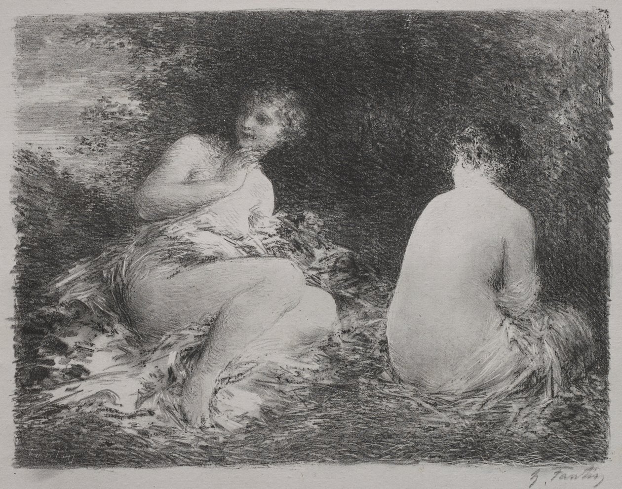 banyo yapanlar by Ignace Henri Jean Fantin Latour