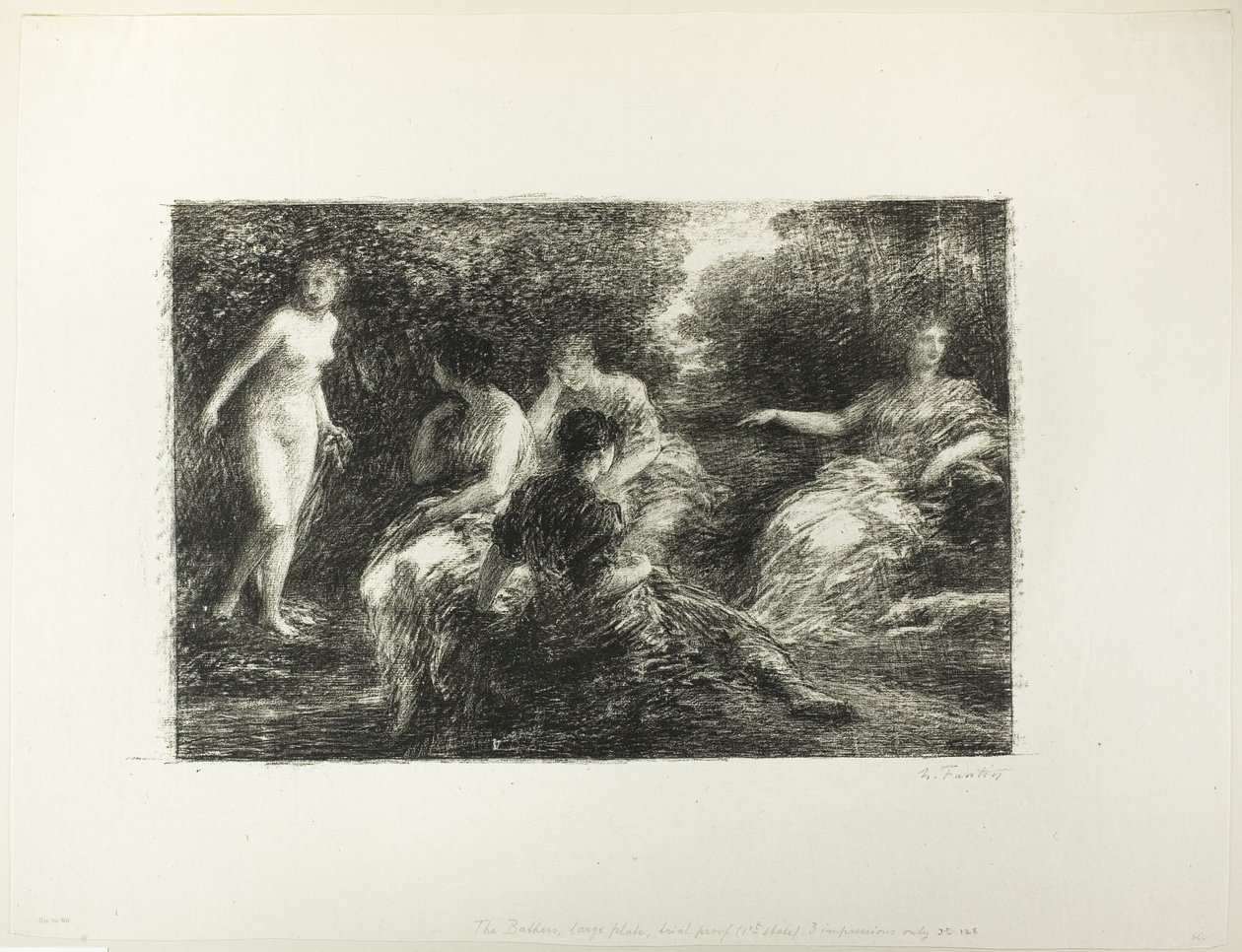 Yıkanan Kadınlar, üçüncü büyük tabak by Ignace Henri Jean Fantin Latour
