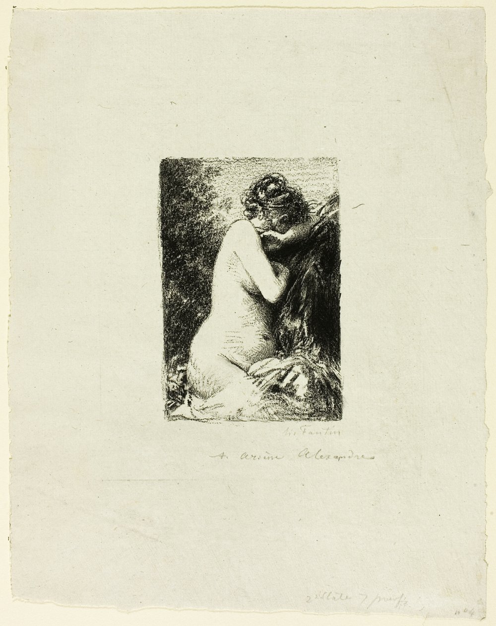Ağlayan Kadın: Sağ Profilde Oturan Kadının İncelenmesi by Ignace Henri Jean Fantin Latour