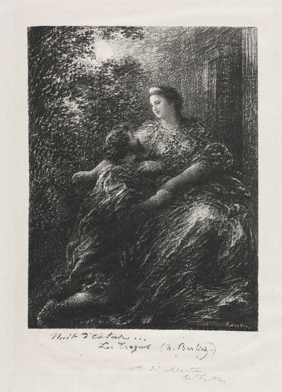 Truva atlarının düeti by Ignace Henri Jean Fantin Latour