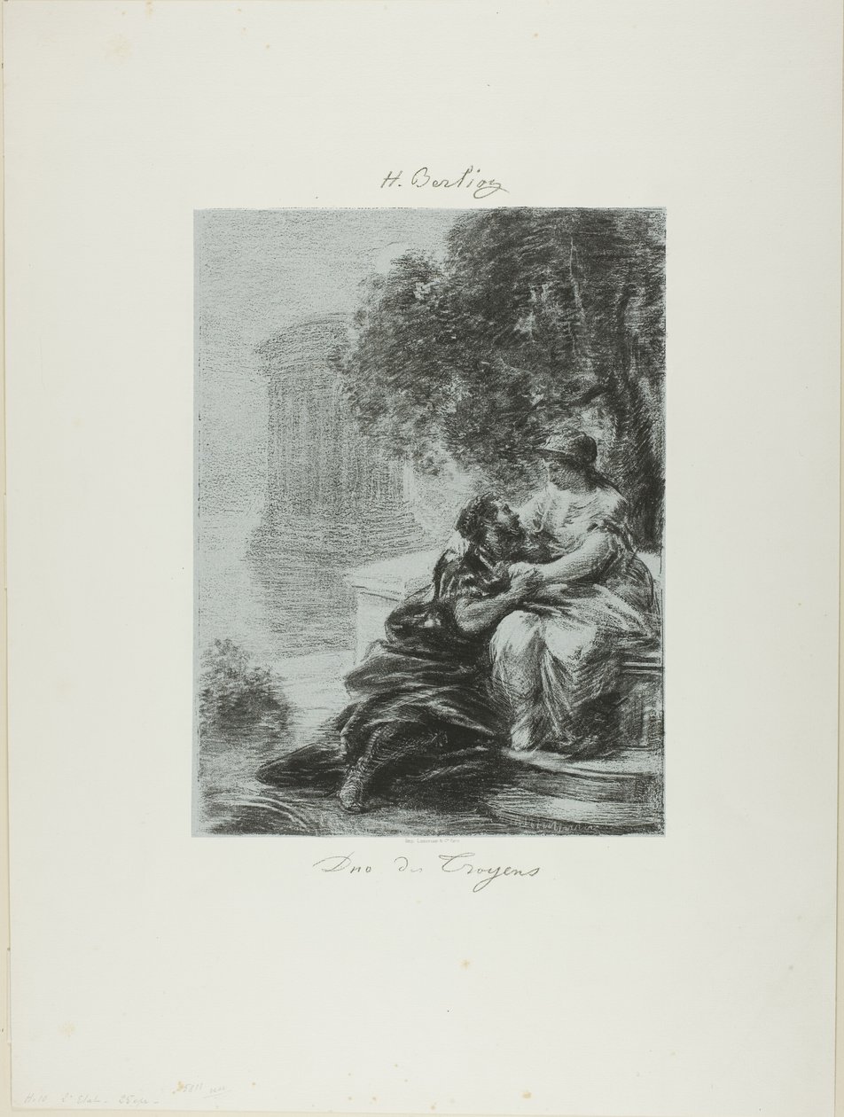 Truva atlarının düeti, ilk levha by Ignace Henri Jean Fantin Latour