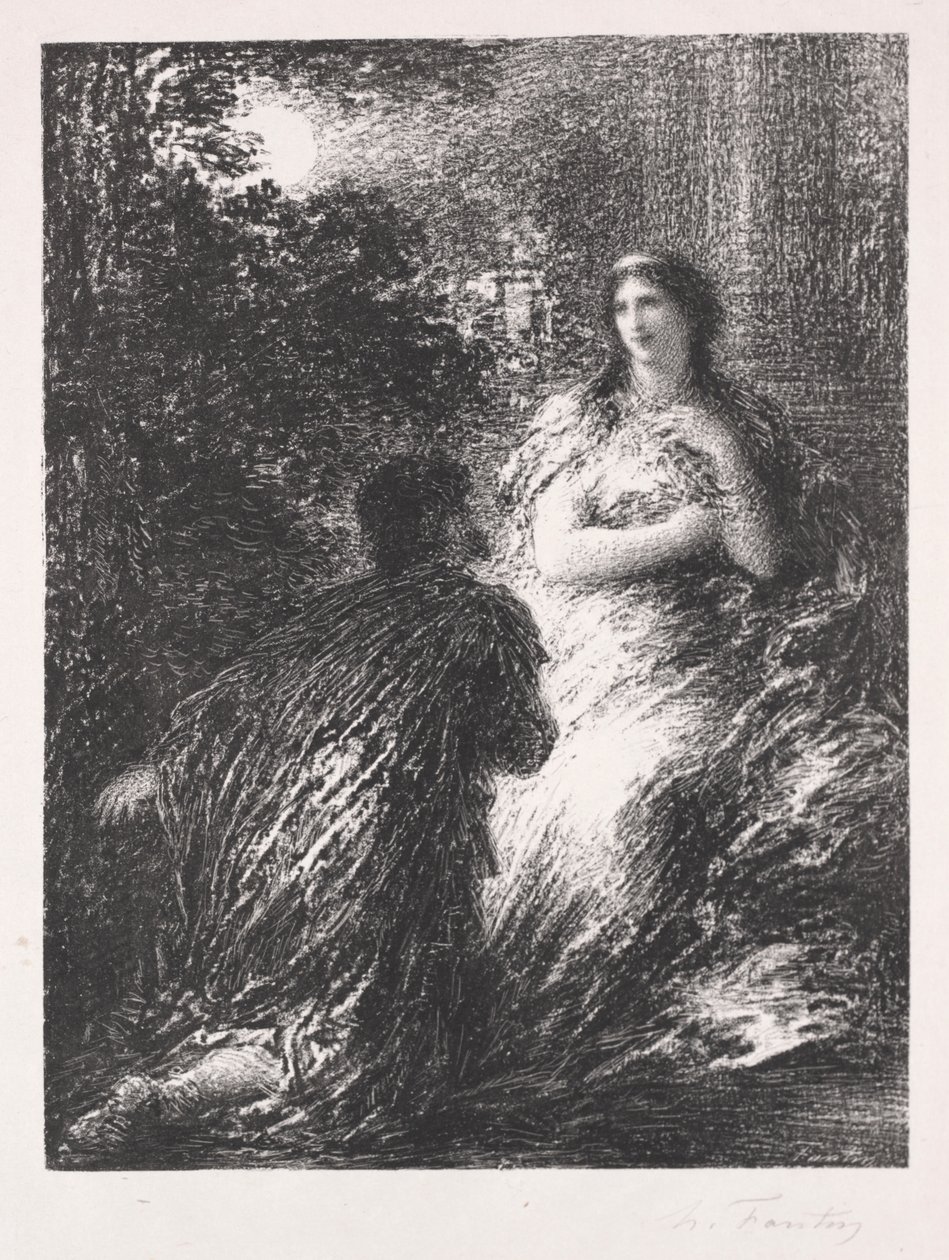 Truva atlarının ikilisi by Ignace Henri Jean Fantin Latour