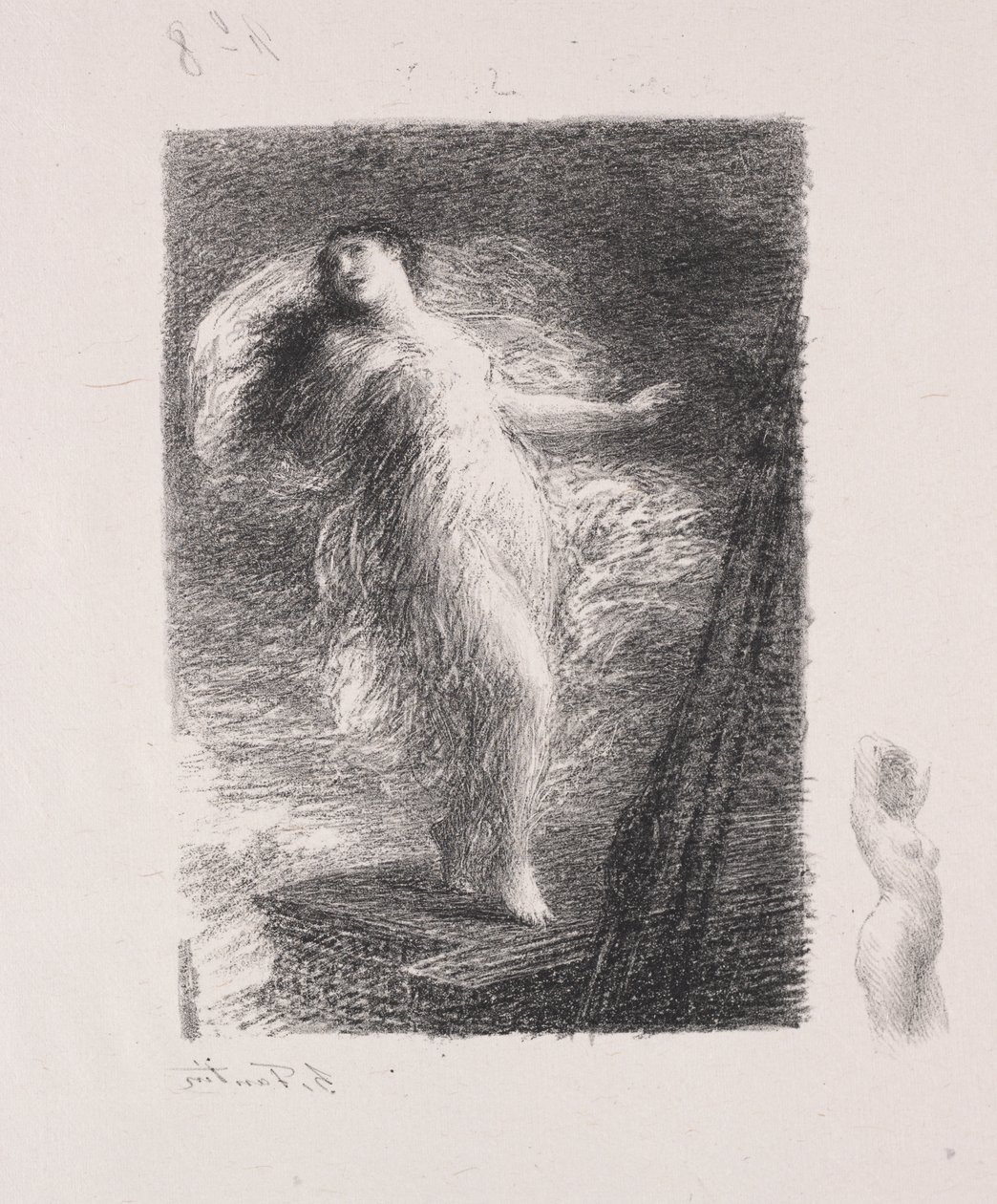 genç Tarentina by Ignace Henri Jean Fantin Latour