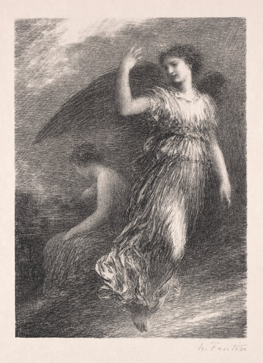 Cennet ve Peri - İlk Çıkış by Ignace Henri Jean Fantin Latour