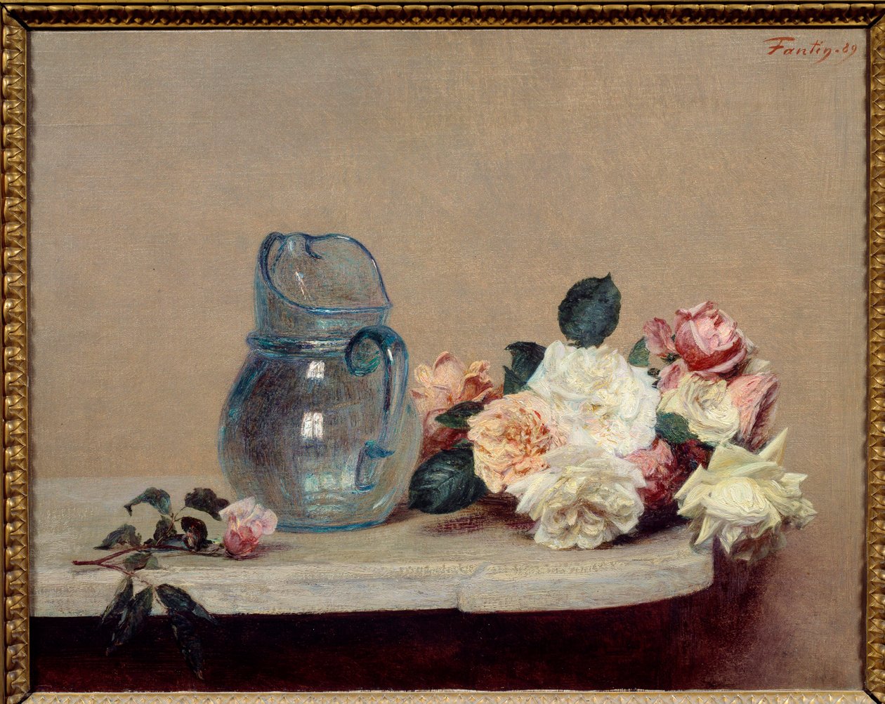 Les güller Boyama Henri Fantin Latour tarafından (Fantin-Latour by Ignace Henri Jean Fantin Latour