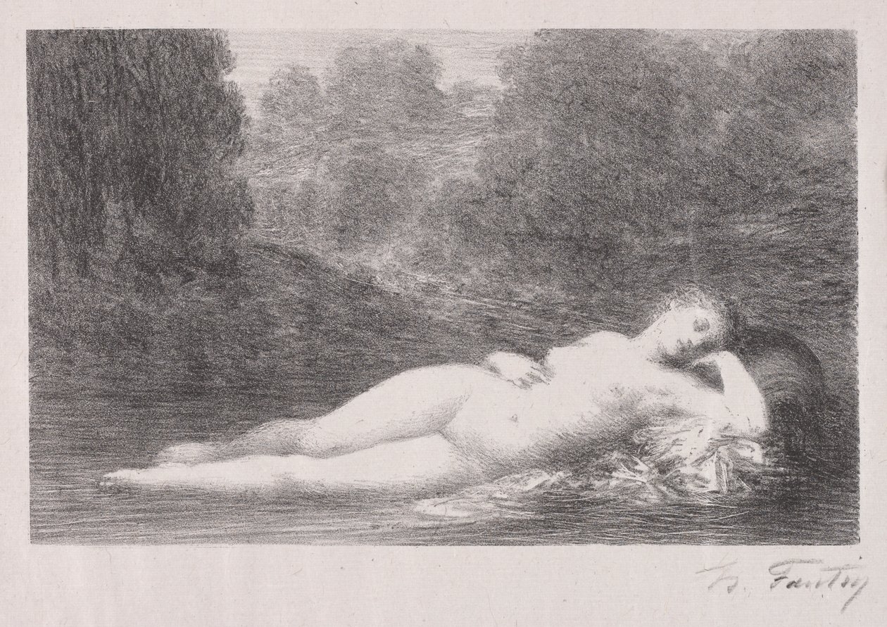 Suda yatmak by Ignace Henri Jean Fantin Latour