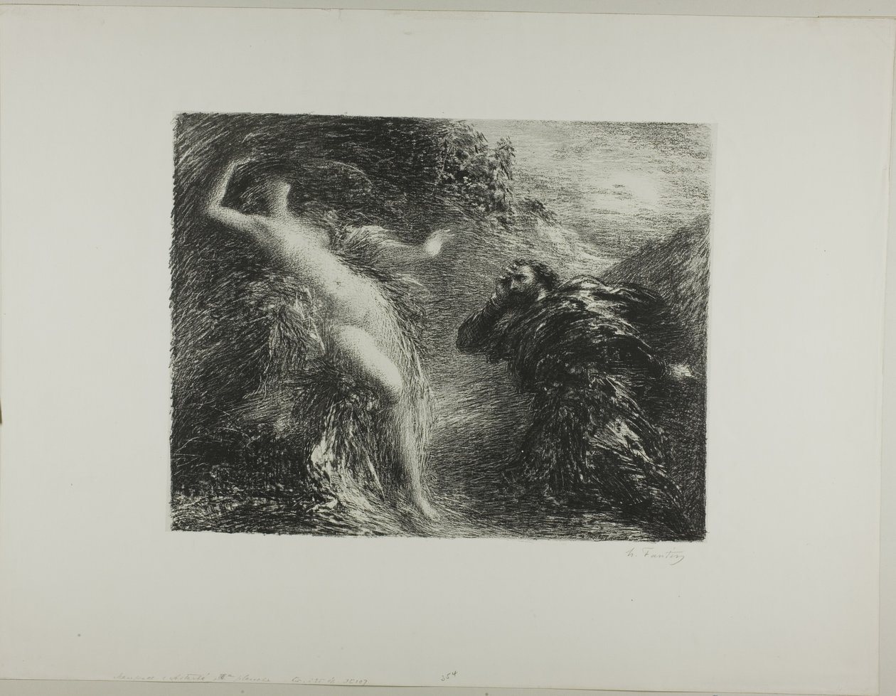 Manfred ve Astartea, üçüncü plaka by Ignace Henri Jean Fantin Latour